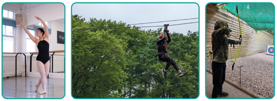 Children taking part in various activities